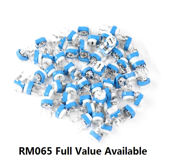 20pcs RM065 10K 1K 2K 5K 20K 50K 100K 200K 500K 1M 100R 200R 500R Trimpot 트리머 전위차계 가변 저항 RM-065-103