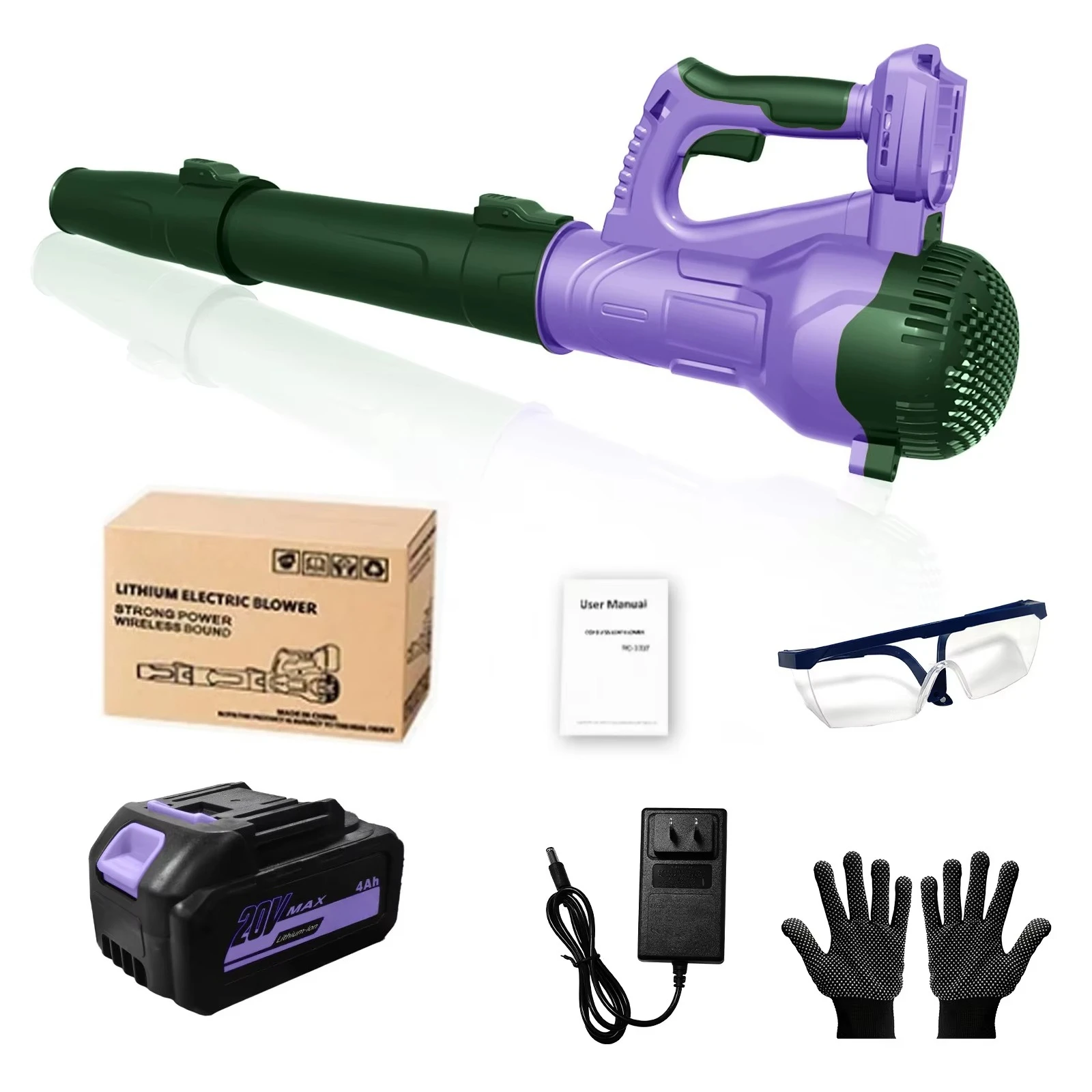 540 CFM 150 MPH Cordless Leaf Blower,  Equipped with one 4.0Ah Battery, Battery Powered Leaf Blower for Yard Work