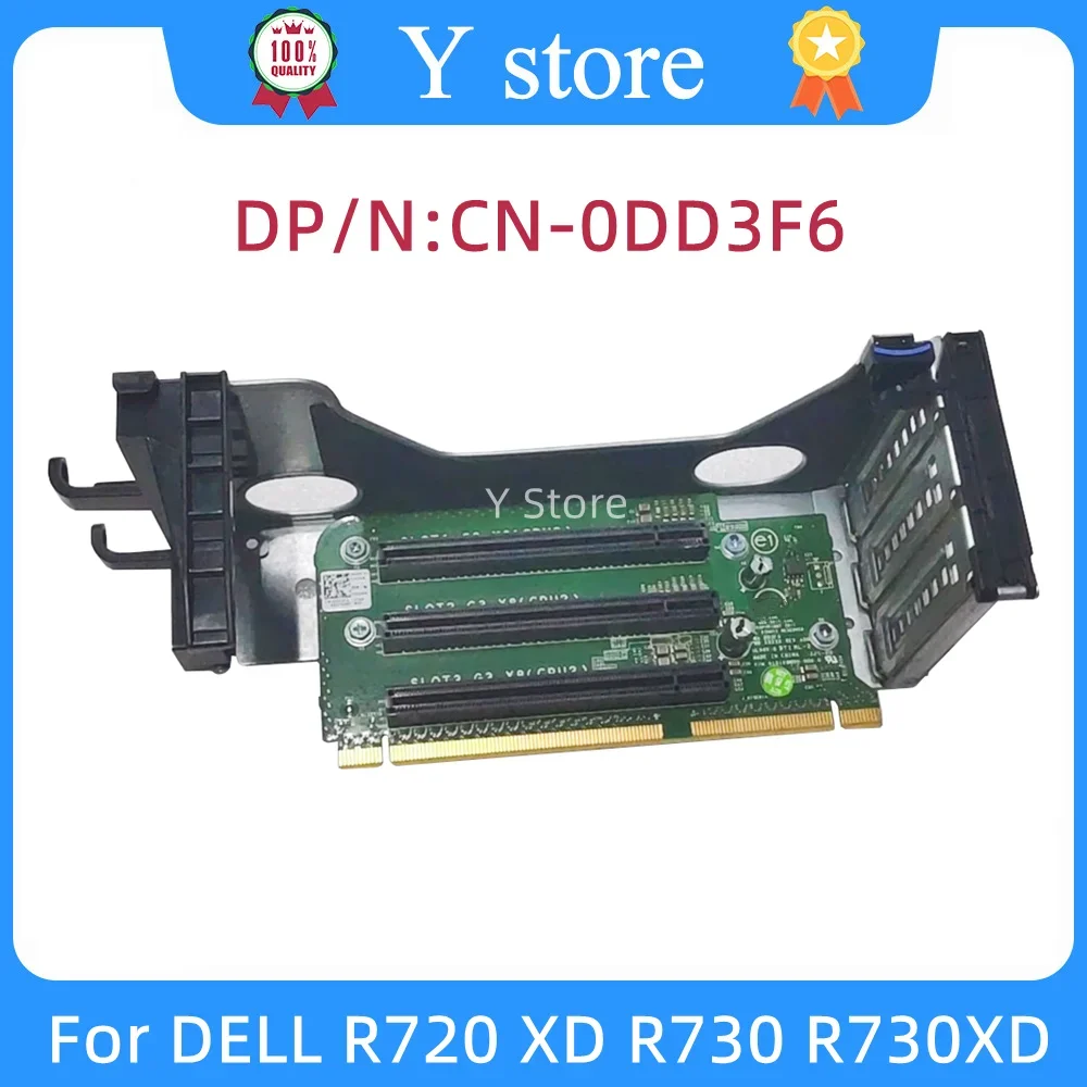 

Y Store Original 0DD3F6 Riser 1 Riser Card Board 3x Pci-E x16 0J57T0 01JDX6 For Dell Poweredge R720 R720XD R730 R730XD Server