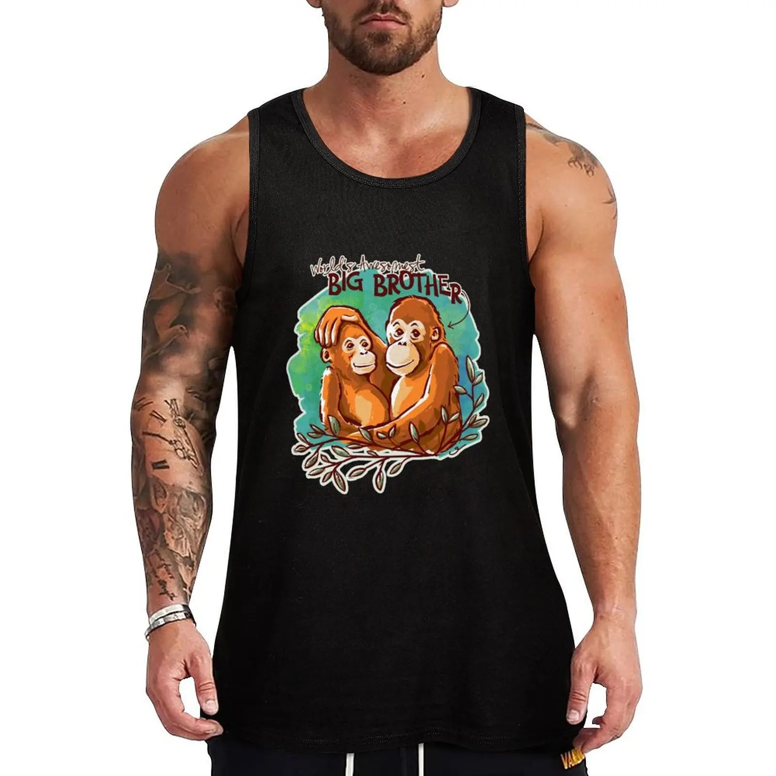 

Worlds Awesomest Big Brother Tank Top Street Casual Tank Top Urban Sleeveless Shirt