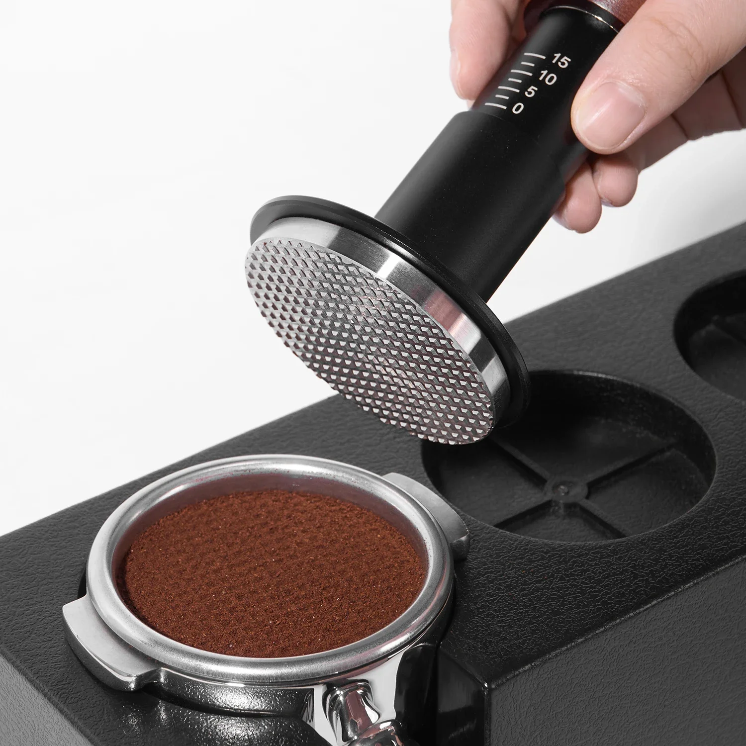 

#New Design Stable Impact Constant pressure Force Tamper Barista Tools 51mm 53mm 58mm Espresso Coffee Tamper with Wooden Handle