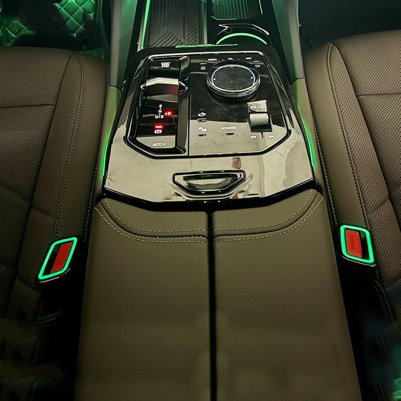 LED مقعد حزام مشبك الضوء المحيط لسيارات BMW 3 5 6 7 سلسلة X3 X4 X5 X6 X7 مشبك الأمان الديكور مزامنة الإضاءة الملحقات
