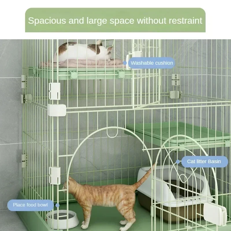 Multi-story Cat Villa Home Indoor Small Cattery with Toilet Extra Large Free Space House Multi-story Villa