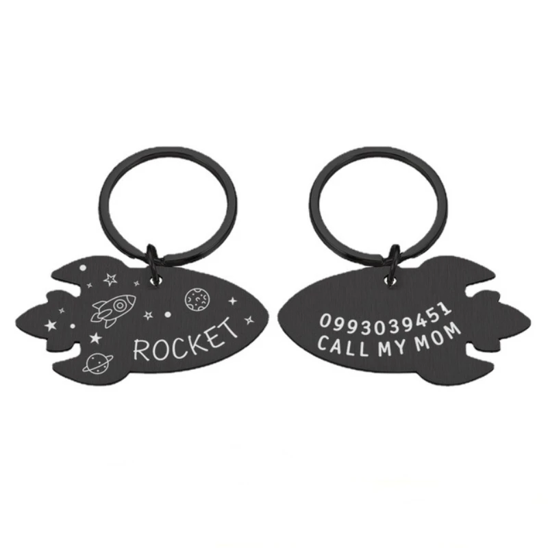 Personalized Engraved Cat Dog Pet ID Tag Dogs Anti-lost Collar Charm Engraving Pet Name Collar for Puppy Cats Collar Accessories view 4