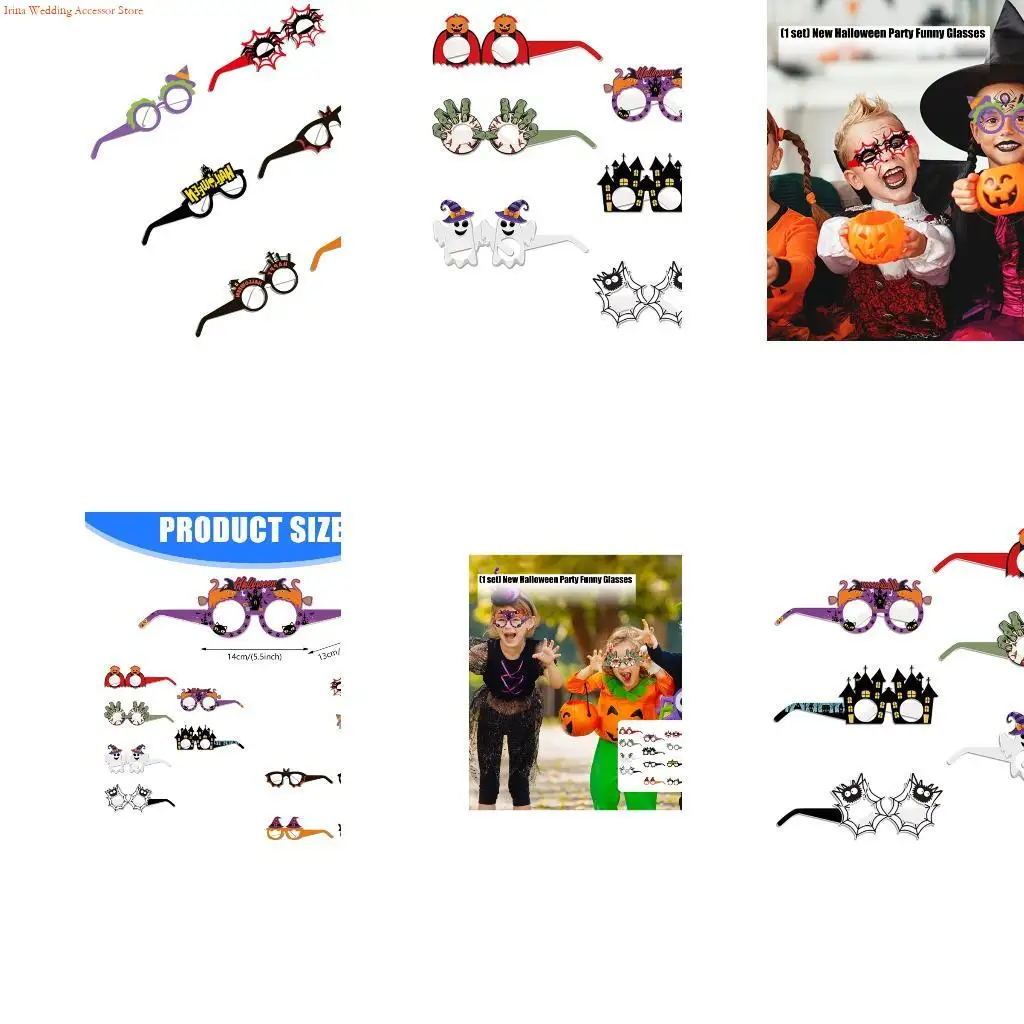 G92D Halloween Costumes Halloween Paper Eyeglasses Funny Halloween Party Eyeglasses