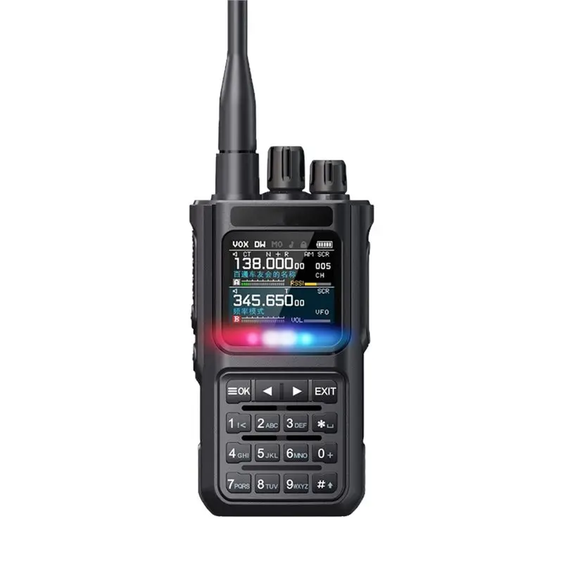 A53M-BT8000 Full Band Walkie Talkie Ham Radio 256 Channel Air Band Two Way Radio USB-C Aviation NOAA Marine Amateur