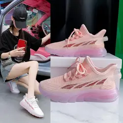 Colorful Platform Casual Women Shoes 2023 Spring Jelly Sole Sneakers Shoe Breathable Student Running Shoes Fashion Ladies Shoes