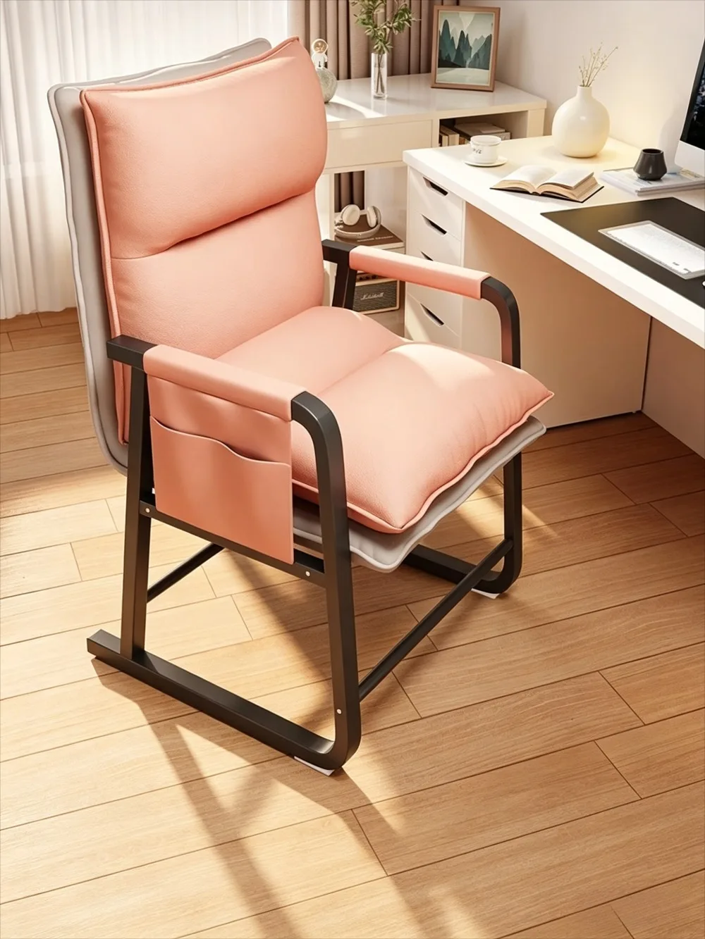 Reclining Chair Office Lunch Break Folding Chair Computer Chair Can Sit and Lie Down Dual-purpose Lazy Sofa Chair with Backrest
