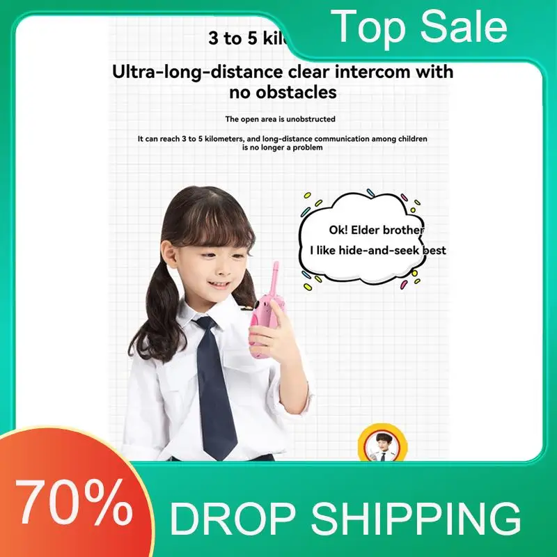 

A49U 1Pair Children's Wireless Phone Walkie Multi Walkie-Talkie Interactive 3KM Range Transmission Kids