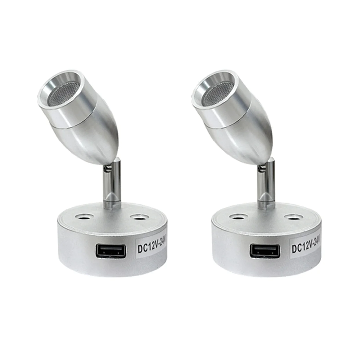 QUAI-ITUSB RV أضواء القراءة الداخلية مصباح LED أباجورة 3 واط RV الجدار الشمعدان تركيبات إضاءة للتدوير بقعة