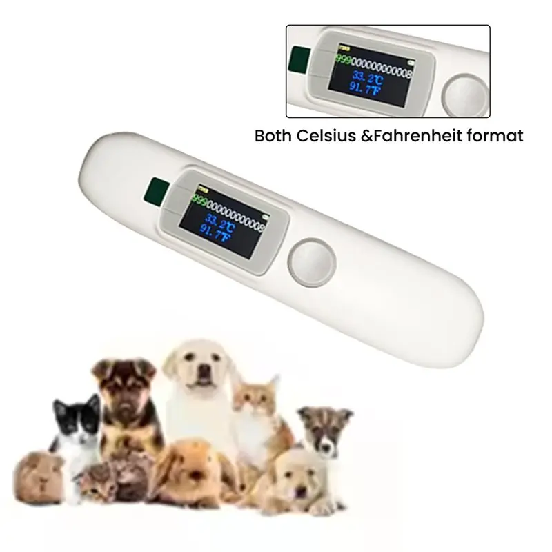 N93RNEW! CT006 For FDX-B Animal RFID Pet Handheld Reader For Cat Dog Horse Livestock Health Temperature/Thermo Microchip