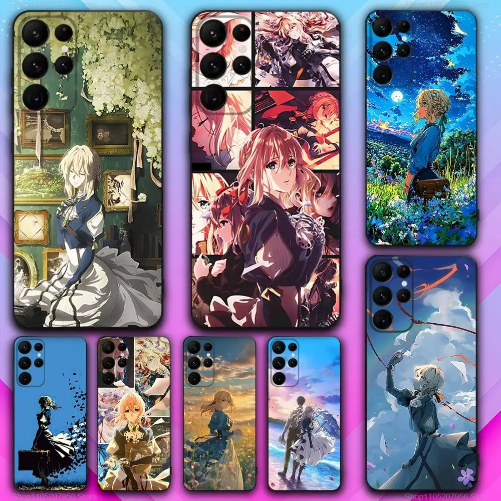 

V-Violet Anime Evergarden For Samsung S30,S25,S24,S23,S22,S21,S20,Fe,Lite,5G,Ultra,Plus,Black Phone Case Ultra-Thin