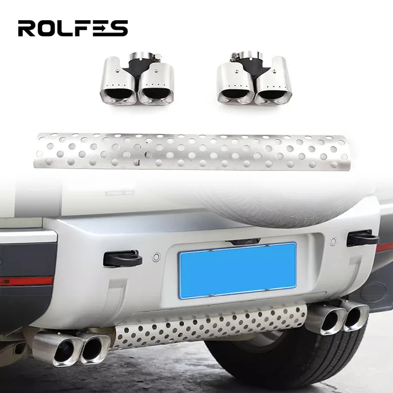 

Suitable for Land Rover Defender 2020-2024 Four-exhaust pipe Land Rover square mechanical exhaust pipe