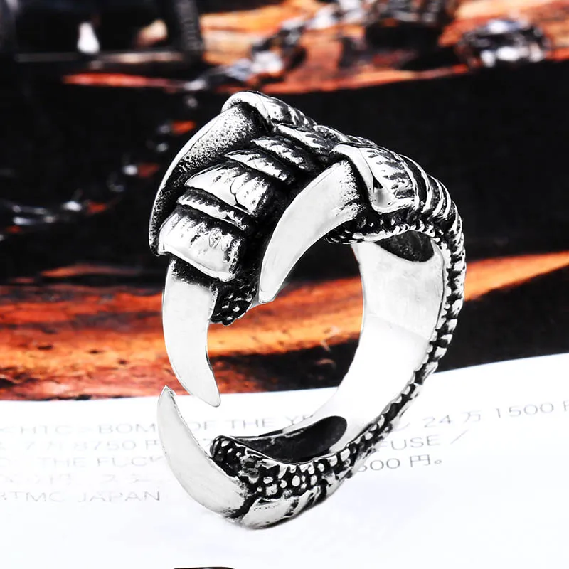 BEIER Punk Stainless Steel Men\'s Eagle Claw  Ring For Boy Biker Man\'s High Quality Jewelry Dropshipping BR8-170