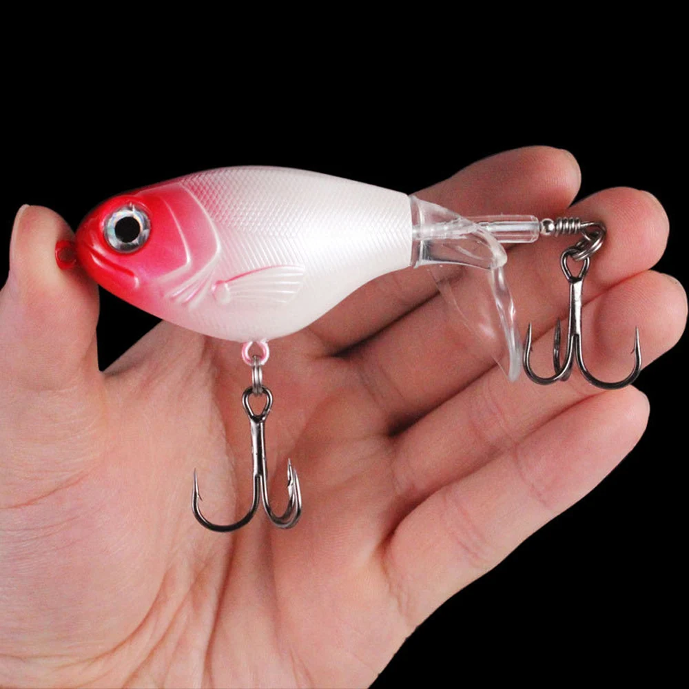 1Pcs Plopper Fishing Lure 8cm 10g/9cm 14g Catfish Lures For Fishing Tackle Floating Rotating Tail Artificial Baits Crankbait