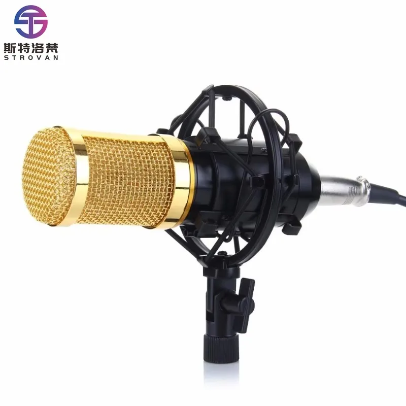 

BM800 Professional Studio Broadcasting Condenser Microphone Portable Wired Microphone Made Metal Plastic for
