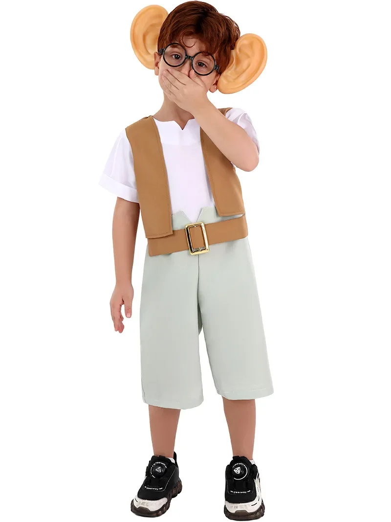 Kinder Jungen große freundliche Riesen kostüm niedlichen großen Ohren großen Mann Cosplay Märchen Riesen Halloween Party Kostüme Kostüm