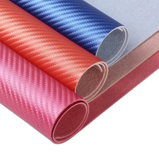 Matte Carbon Fiber Pattern Microfiber Synthetic Leather Materials For Automotive/Seat Cushion /Car Interior