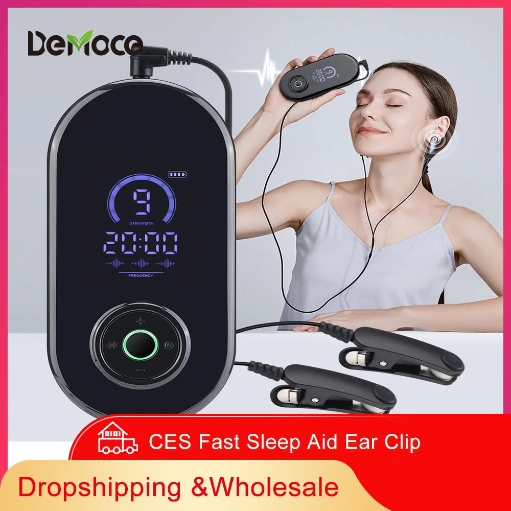 

CES Sleeping Aid Microcurrent Stimulation Insomnia Electrotherapy Device Anxiety Depression Migraine Relieve Head Pain Relax