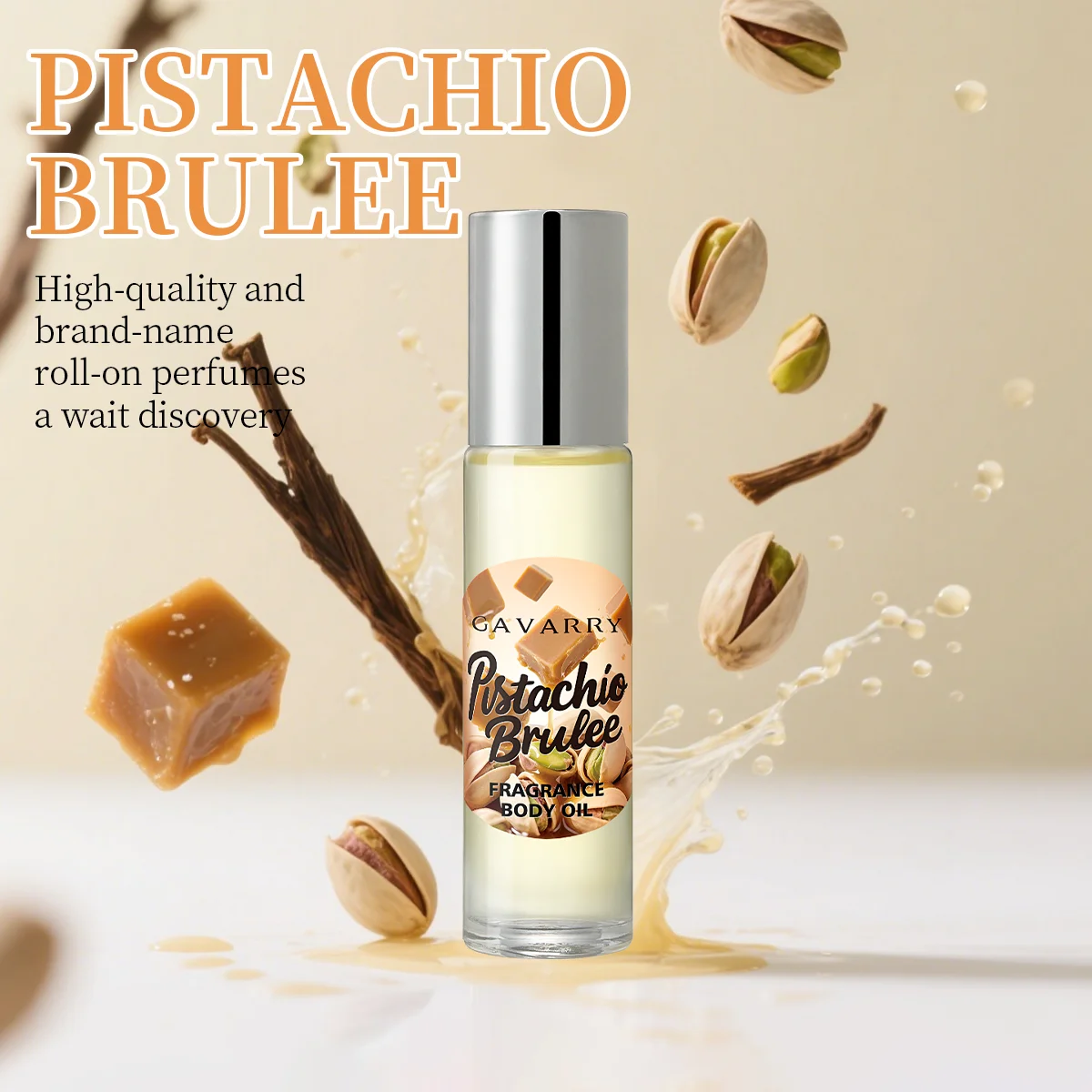 Profumo da donna al caramello e al pistacchio, duraturo e fresco, con affascinante profumo floreale e fruttato di feromoni femminili, alcol