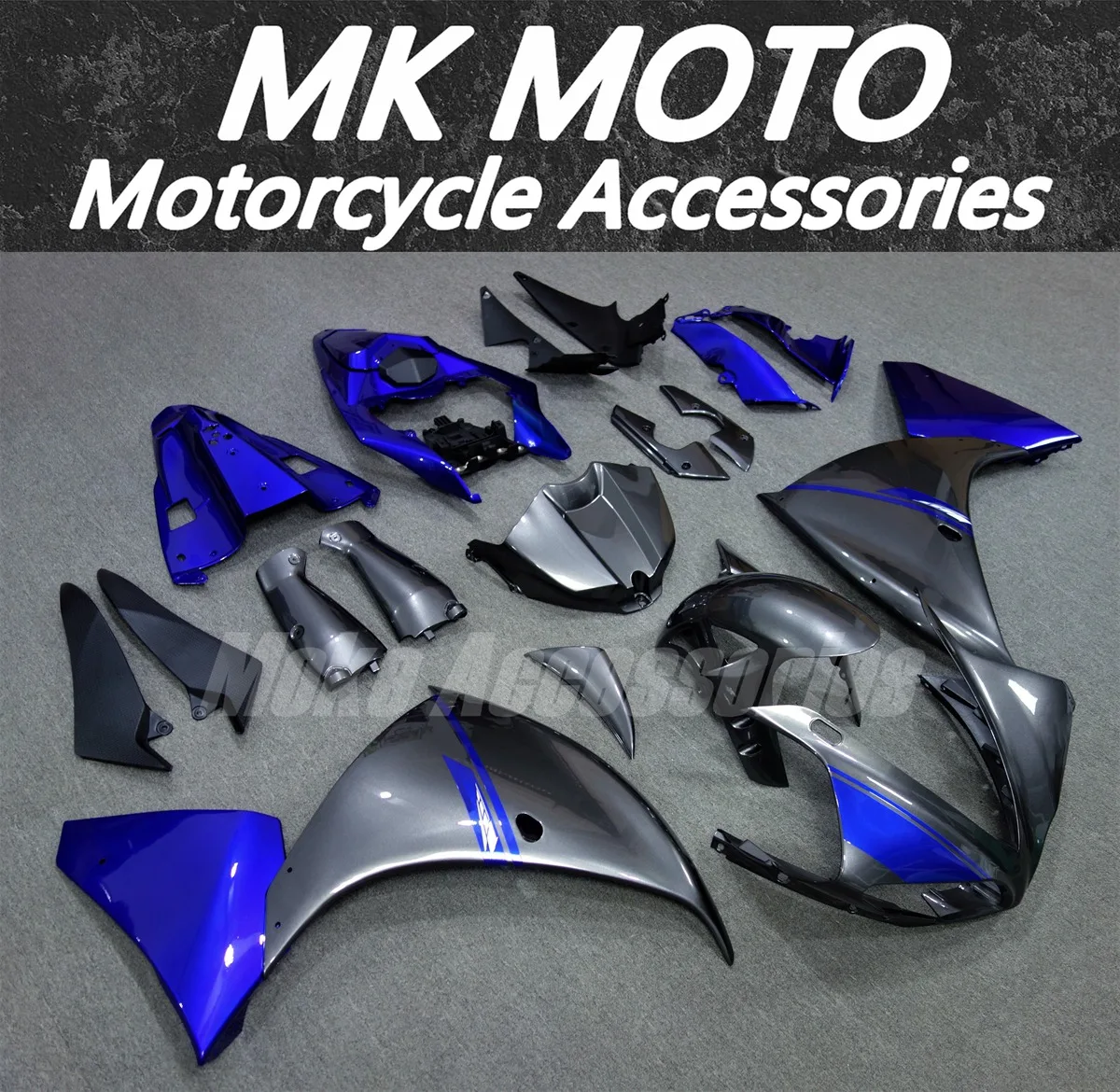 

Fairings Kit Fit For Yzf R1 2009 2010 2011 Bodywork Set High Quality ABS Injection New Silver gray Blue