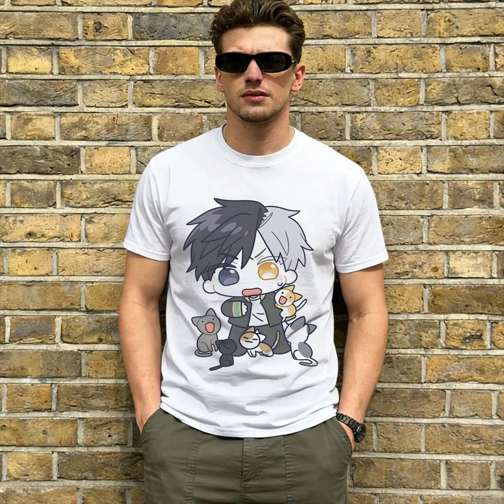 Vintage T-Shirt Summer Ren Kaji Hip Hop T-Shirts Wind Breaker Pure Cotton Tee Shirt for Man Awesome Hot Sale Short Sleeve Tees