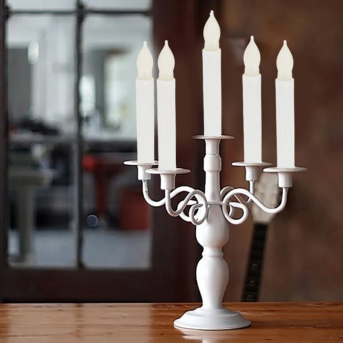 

12Pcs Slim LED Flameless Flickering Lights Smokeless Safe Home Wedding Decorative Light Flameless Candles