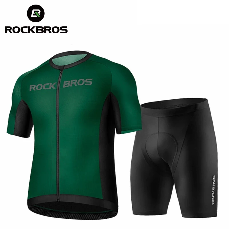 

Велосипедный комплект ROCKBROS унисекс, дышащая одежда с короткими рукавами и шортами для езды на велосипеде, одежда для горных велосипедов, на лето