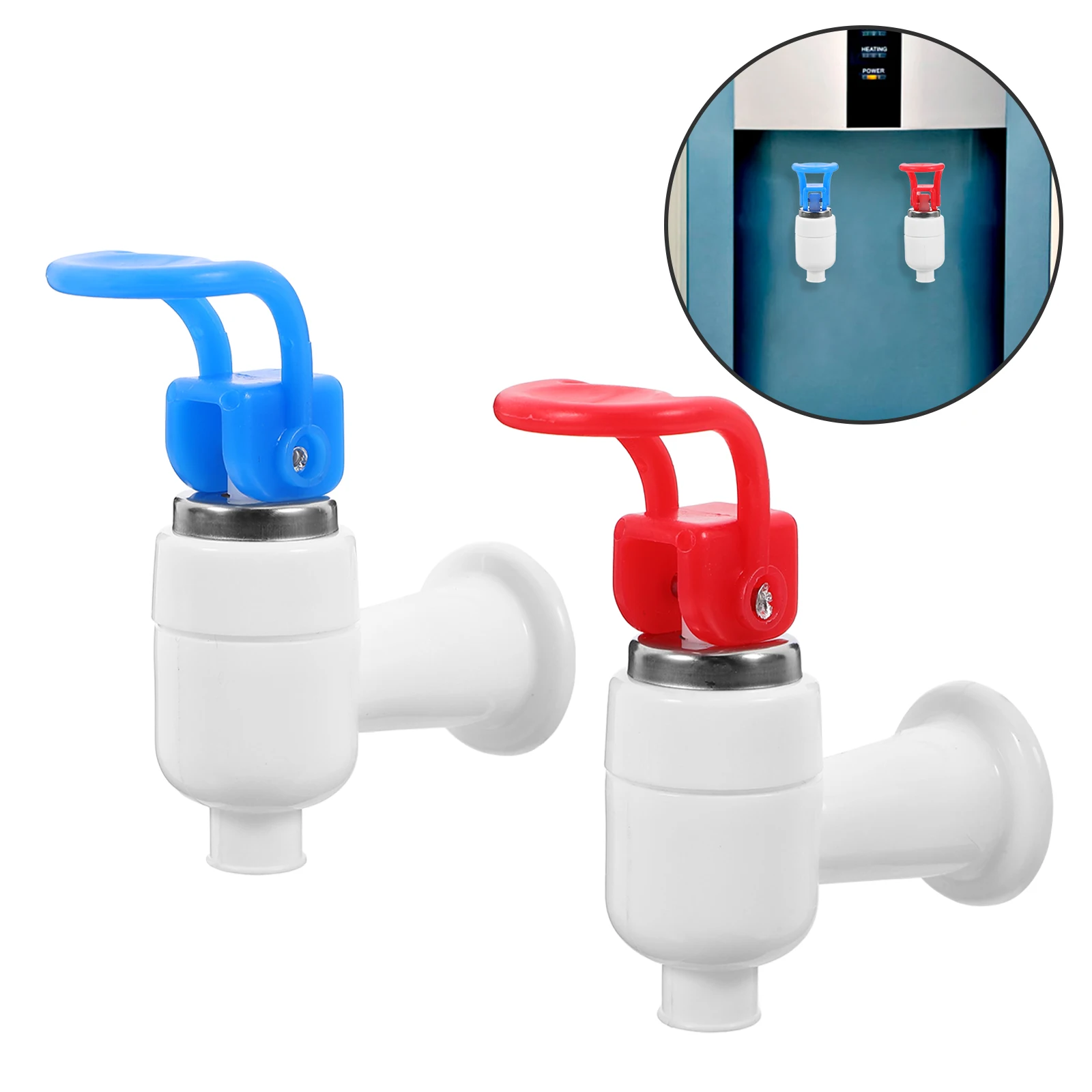 4Pcs Water Dispenser Faucets Replacement Plastic Cooler Beverage Dispenser Faucets Hand Press Water Pump For Water Dispenser