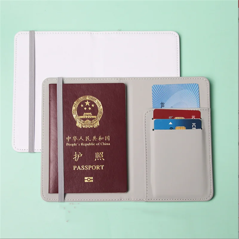 

Free Shipping 15pcs/Lot Sublimation Blank PU Passport Holder Heat Transfer Printing DIY Gifts