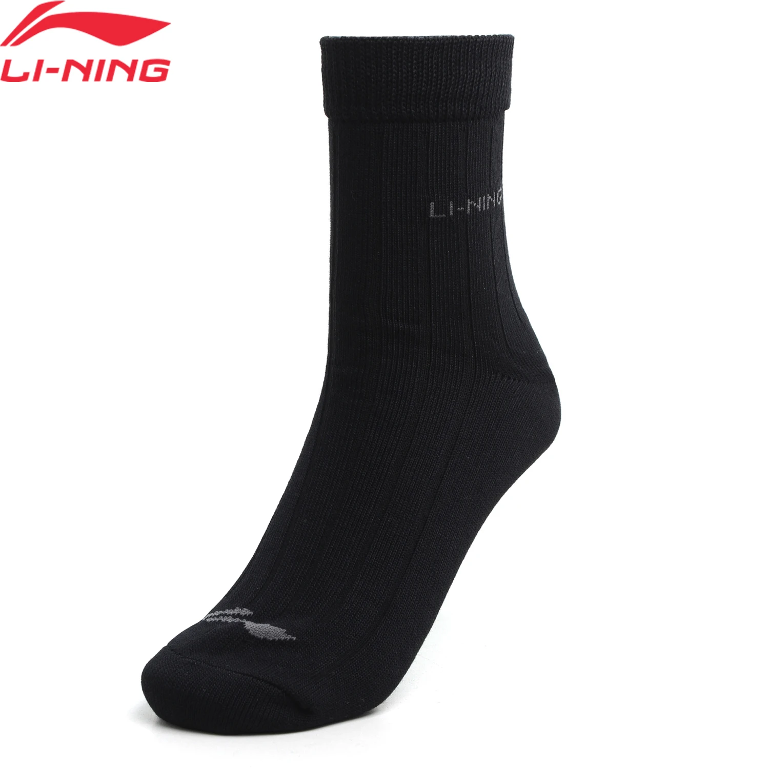 Li-Ning Men Women Sports Style Socks 24-28cm Size39-46 LINING LOGO Unisex Comfortable Breathable Sock AWLU139