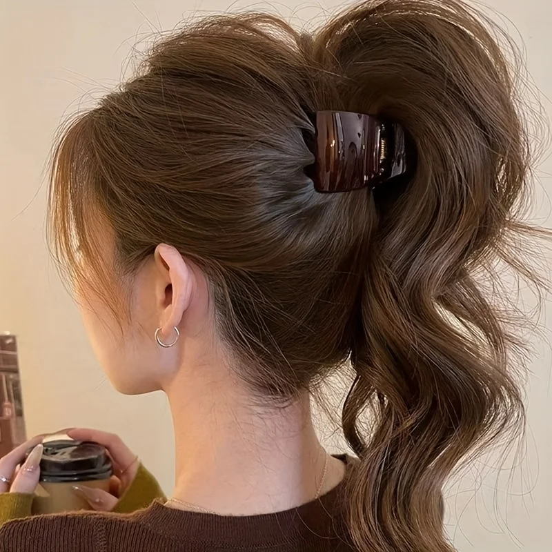 Matte Haarklammer für hohe Pferdeschwänze, Eleganter Haarschmuck für Damen, 2025 Neue Shark Clip Haarklammer für den Hinterkopf – Detail 5