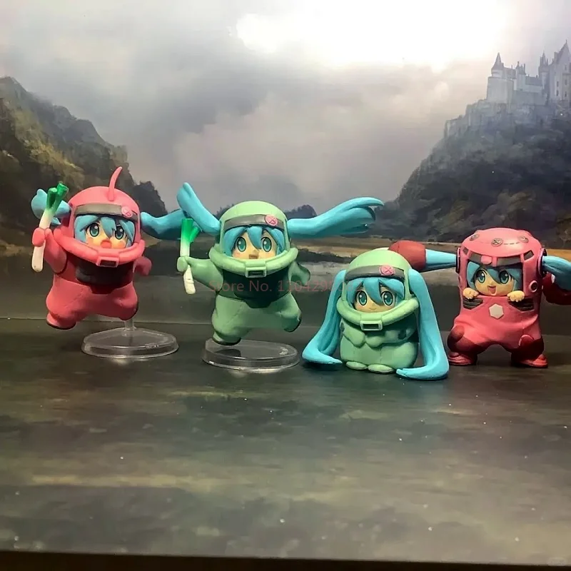 ของแท้จาก Bandai ชุดพิเศษฉลองครบรอบ Gundam×Miku กาชาปอง ฟิกเกอร์อนิเมะ ของสะสม ตกแต่งโต๊ะทำงาน ของเล่นสุดเพอร์เฟค ของขวัญ