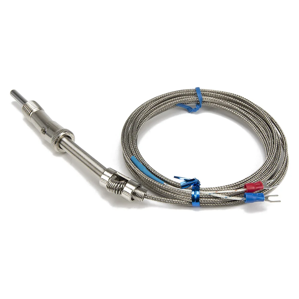 FTARS01 K E J type 3m metal braided cable M12 pressure spring 32mm sleeve length thermocouple temperature sensor WRNT WRET