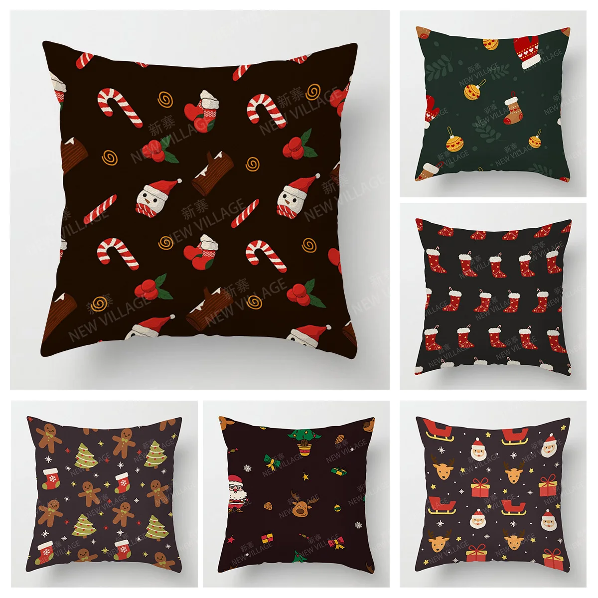 

Декоративная подушка для дома, гостиной, декоративная наволочка 40*40 40x40 см 60x60 см 45x45 см 50x50 см, растение, зима с Рождеством