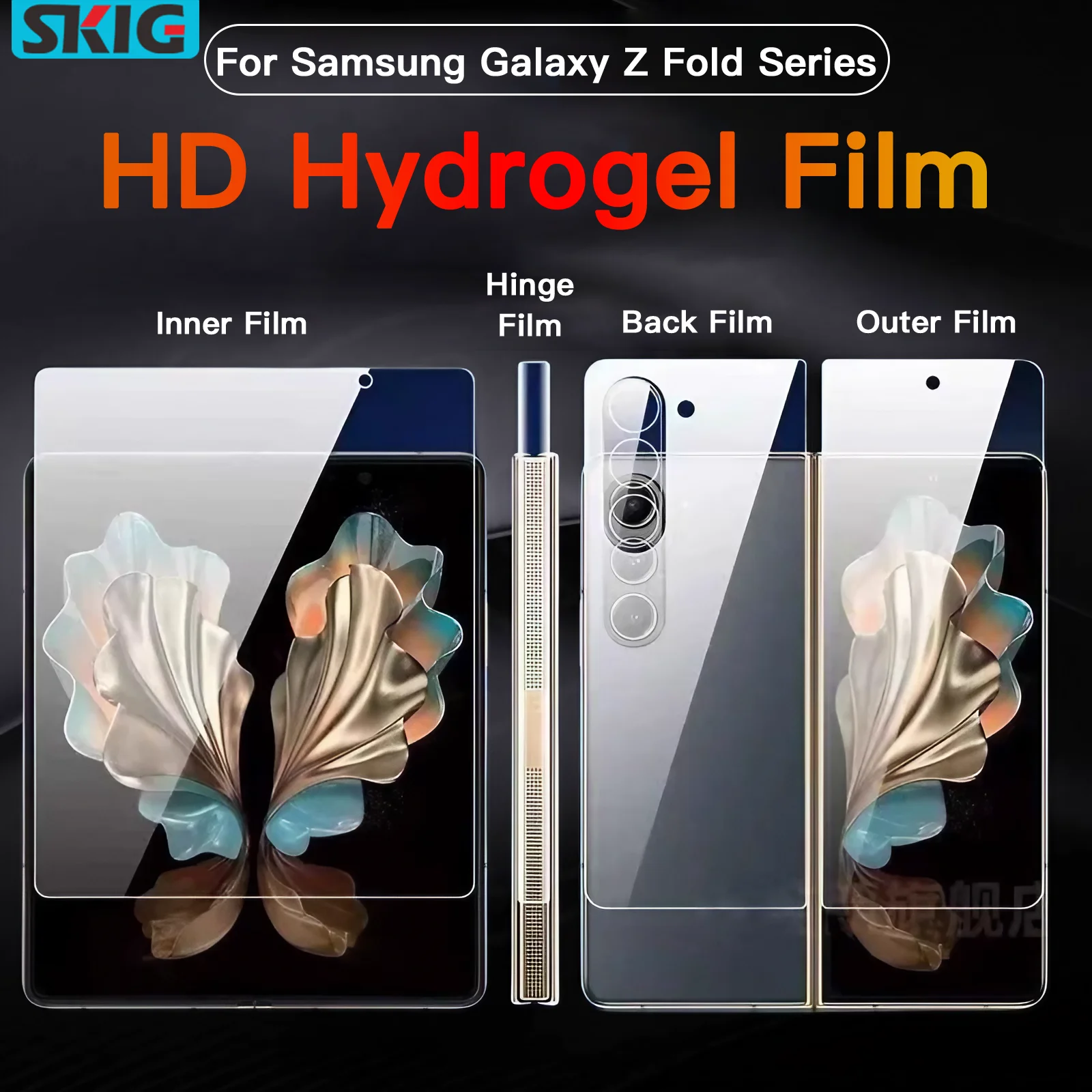 Película de hidrogel HD para Samsung Galaxy Z Fold 7, 6, 5, 4, 3, 2, 5G, bisagra exterior interna especial, Protector de pantalla de cuerpo completo