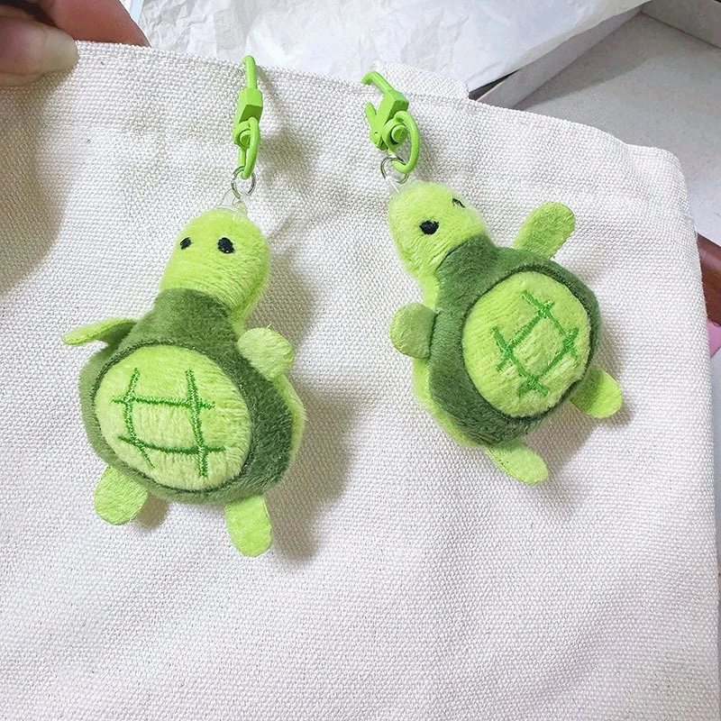 Cute Plush Turtle Plush Doll Toy Keychain Pendant Cartoon Little Turtle Keyring Backpack Charms Car Bag Decor Kids Birthday Gift