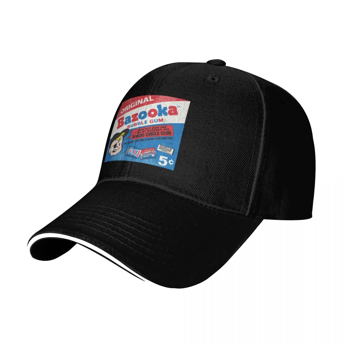 Bazooka Joe Baseball Cap Six Panel Structured Crown Sun Protection UPF 50+ Breathable Mesh Back