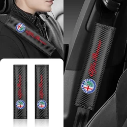 Car Accessories Carbon Fiber Seat Belt Shoulder Cover Breathable Protection Seat Belt For Alfa Romeo Mito Brera 147 Giulietta GT