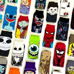 1 new anime male socks long socks knee-high couples cosplay socks personality hip hop harajuku funny socks for women 10 Main Sales Funny Socks - №5