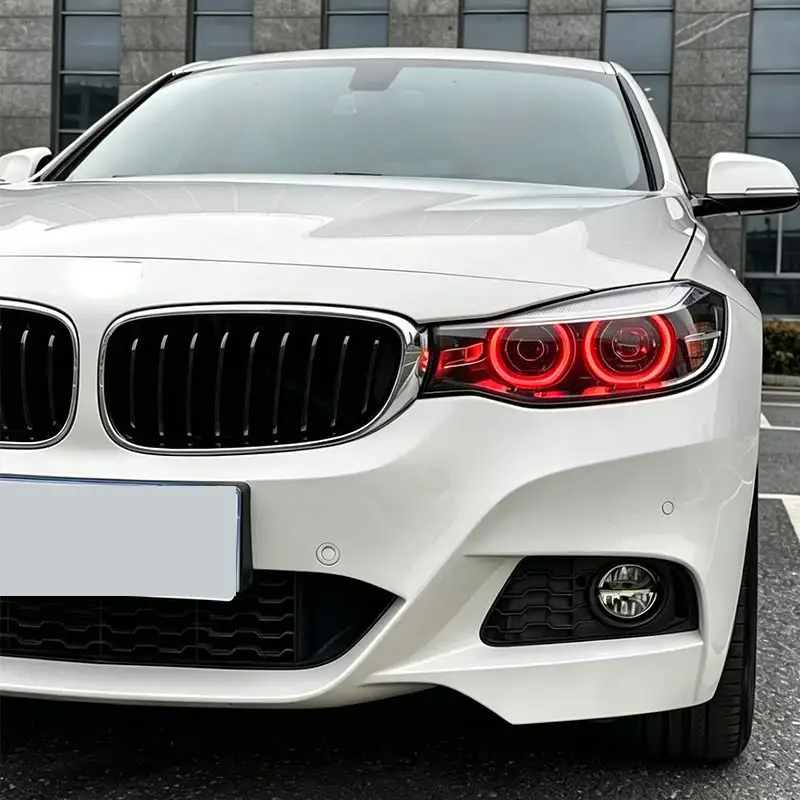 FOR BMW 3 Series GT F34 320i 328i Early Facelift Xenon Headlights RGBW Daytime Running Lights Multi-color Ice Blue Red Yellow