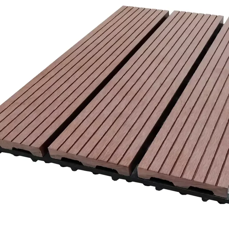 US Stock Available: WPC Outdoor Interlocking Floor Tiles 30x30cm with , 3D Visual, Waterproof