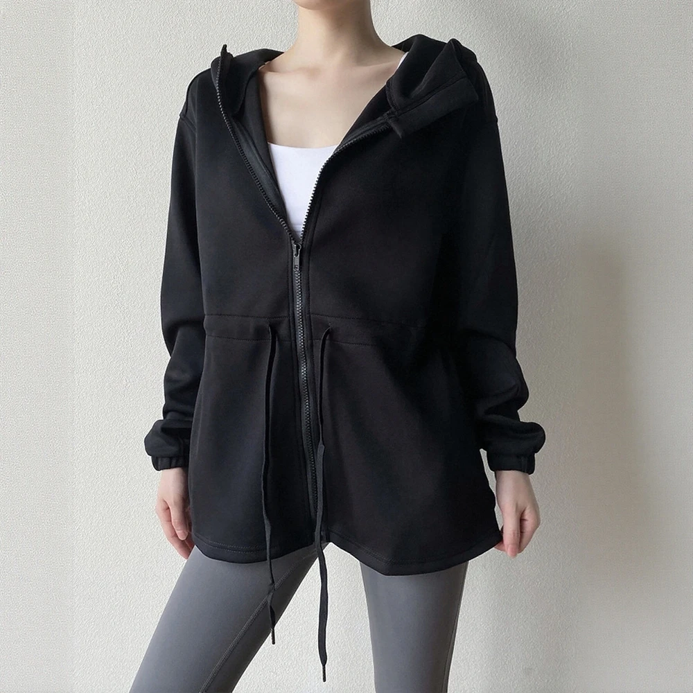 

Женские кардиганы с капюшоном и длинными рукавами, стильные модные кардиганы на молнии, современные повседневные повседневные однотонные модные кардиганы на осень-зиму