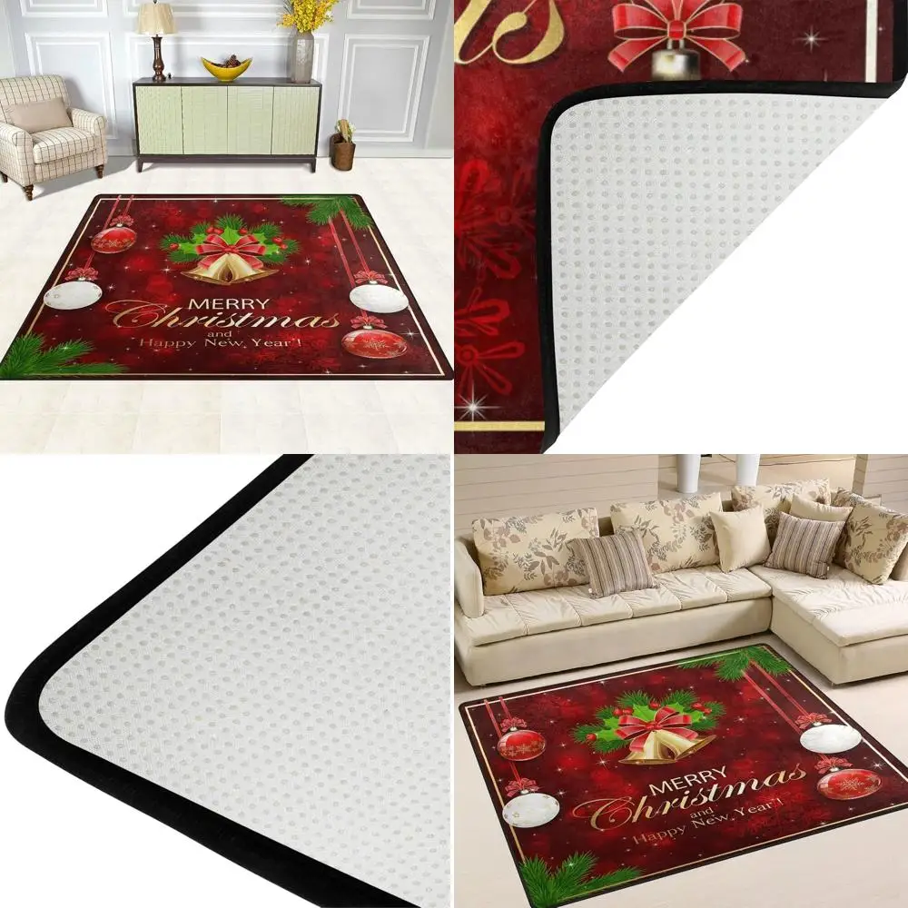 

7'x5' Non-Slip Snowflake Rug for Modern Home, Perfect for Living Room, Dining Area, Bedroom, Kitchen, and Hallway Decor