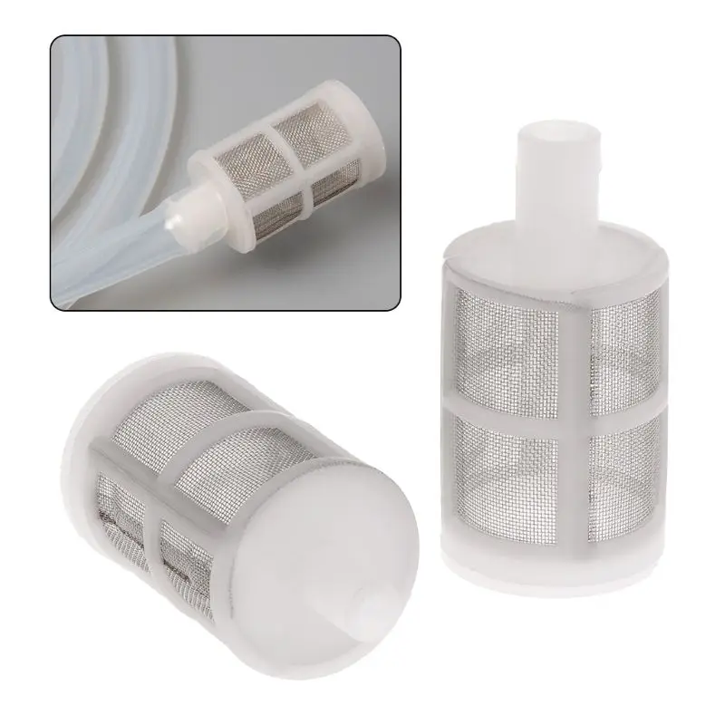 Aquarium Intake Filter Stainless Steel Mini Mesh Cover Fish for Tank Water Pump Filter Accessories Fits 7mm 10mm ID Tube