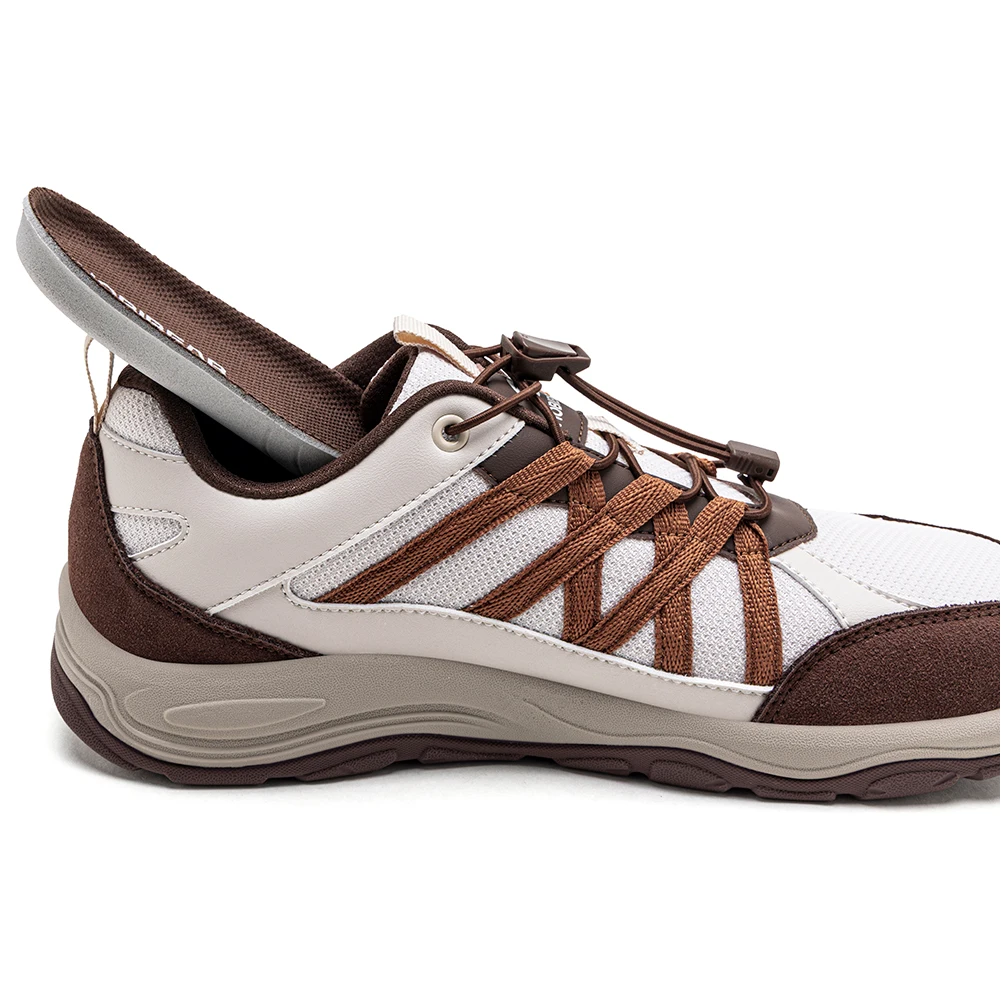 HOBIBEAR Unisex-Wanderschuhe mit breiter Zehenpartie, elastisches Band, Sneakers, Cross-Outdoor-Reise-Mesh-Laufschuhe für Männer und Frauen – Detail 1