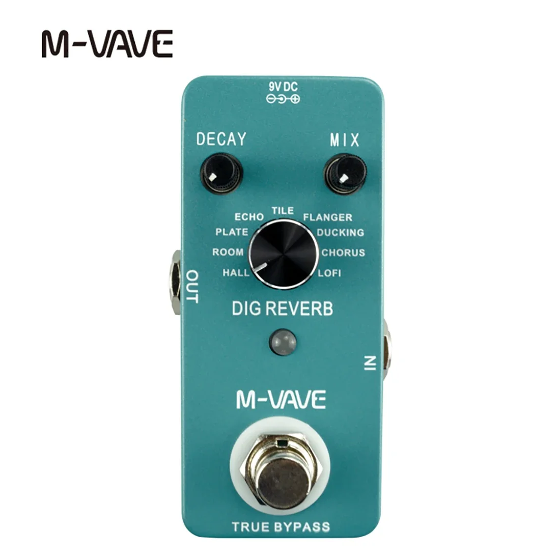 

M-VAVE Electric Guitar Effect Pedal DIG Reverb Pedal 9 Reverb Types Decay Mix Control Effect True Bypass Guitar Accessories Tool