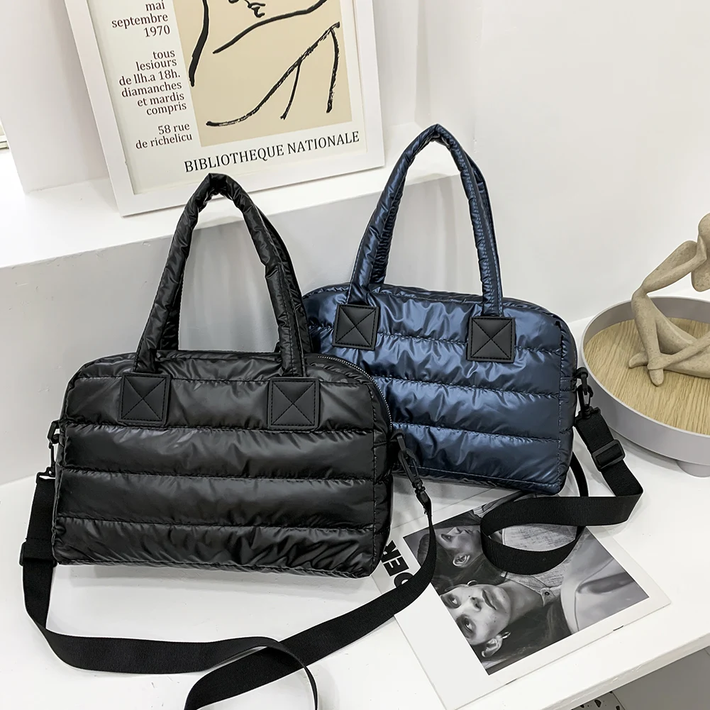 

Space Cotton Tote Bag for Women Casual Crossbody Bag Ladies Shoulder Bags Quilted Puffy High Top Sling Bag Shopper Bolsas Sac