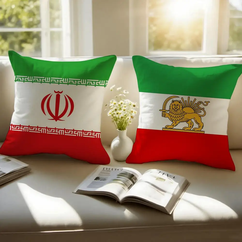 IR Iran IRN Flag Pillow Case Pillow Case Plush Fabric Soft Double Sided Print Home Sofa High Quality Cushion