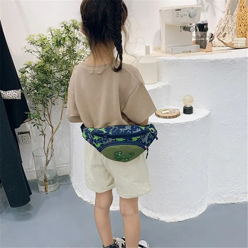 

Children Cartoon Cute Dinosaur Waist Bag Travel Shoulder Bag For Toddler Preschool Girls Boys Sling Bag